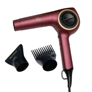 BIO IONIC OFFICIAL: Velvet Rouge 10X™ UltraLight Speed Dryer - Limited Edition - Powerful Lightweight Hair Dryer For Fast, Smooth Blowouts, Prevents Frizz, Dries Hair In Under 10 Minutes, For High Shine, For All Hair Types