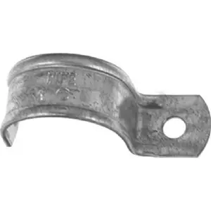 212 MAIN 1.5 in. 1-Hole Zinc Plated Steel Strap, Easy Mounting Snap-On Type Conduit Support with Marked Sizes