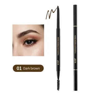KLED Ultra Fine Eyebrow Pencil Waterproof Long Wear Brow Definer Natural Looking Brow Makeup in Dark Brown