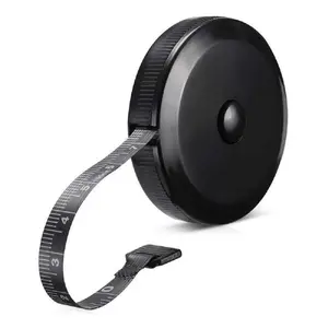 Soft Tape Measure Retractable Measuring for Body Fabric Sewing Tailor Cloth Knitting Craft Weight Loss Measurements Retractable Black Double Scales Rulers 1 Pack