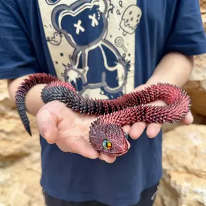 3D printed Snake statue, Flexible 3D Printed Animal, Cute Animal Action Figures for Home, Office, Decor, Fidget Action Figures for Autism/ADHD, 85cm/33.46in