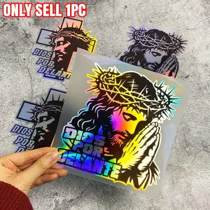 Cross Universal Car Sticker, Laser Waterproof Vinyl Sticker for Car Windows, Bumper, Windshield, Motorcycle Front Fairing, Scooter Body, Easter Gift, Decal For Cars
