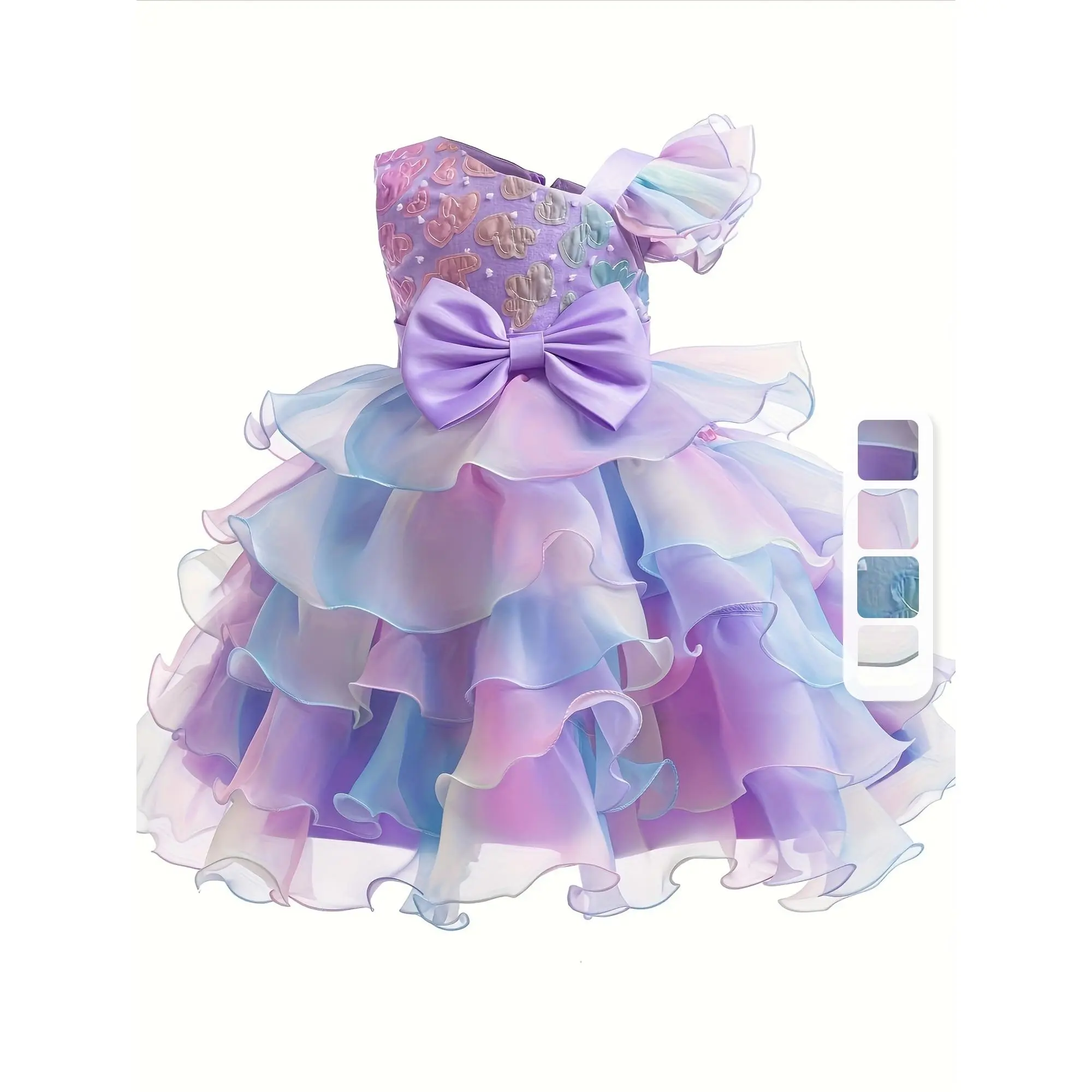Princess Dress Perfect Birthday Party Ombre Flounce Girls Dress with Large Bow and Layered Ruffles Occasions - TikTok Shop Princess Dress Perfect Birthday Party Ombre Flounce Girls Dress with Large Bow and Layered Ruffles Occasions - TikTok Shop