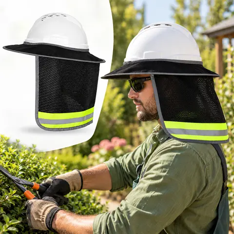 Hard Hat Sunshade Neck Cover Reflective Sun Protection Full Brim Helmet Accessory