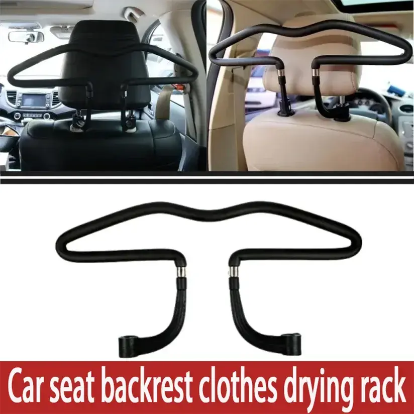 Car Coat Hanger Headrest Mount Clothes Holder Rack Universal Fit Auto Seat Back Organizer Travel Accessory Seat Coat Rack Hanger