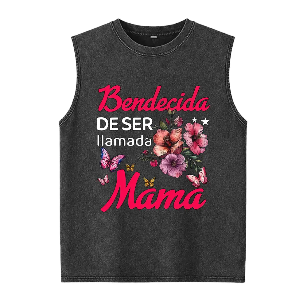 100% Cotton Unisex Gift for Mom Mother’s Day Spanish Grandma Washed Vest
