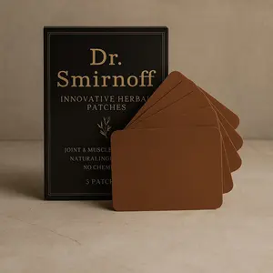 Dr. Smirnoff Premium Herbal Patches - Natural Muscle Relief for Neck & Back, 5 Patches, Brown Color, External Use, Chemical-Free, Pain Relief, Posture Improvement, Lower Back Therapy