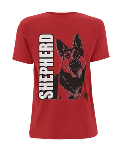 Women's Shepherd Tee | Bold Vertical 'SHEPHERD' with GSD Graphic