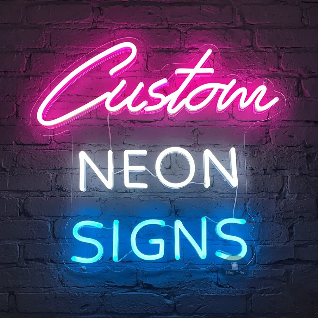 Custom Silicone LED Light Night Lamp - Personalized Neon Sign for Business Logo, Study Use, Contemporary Home Decor, Beauty Salon Wall Art Plaques & Signs, Trend