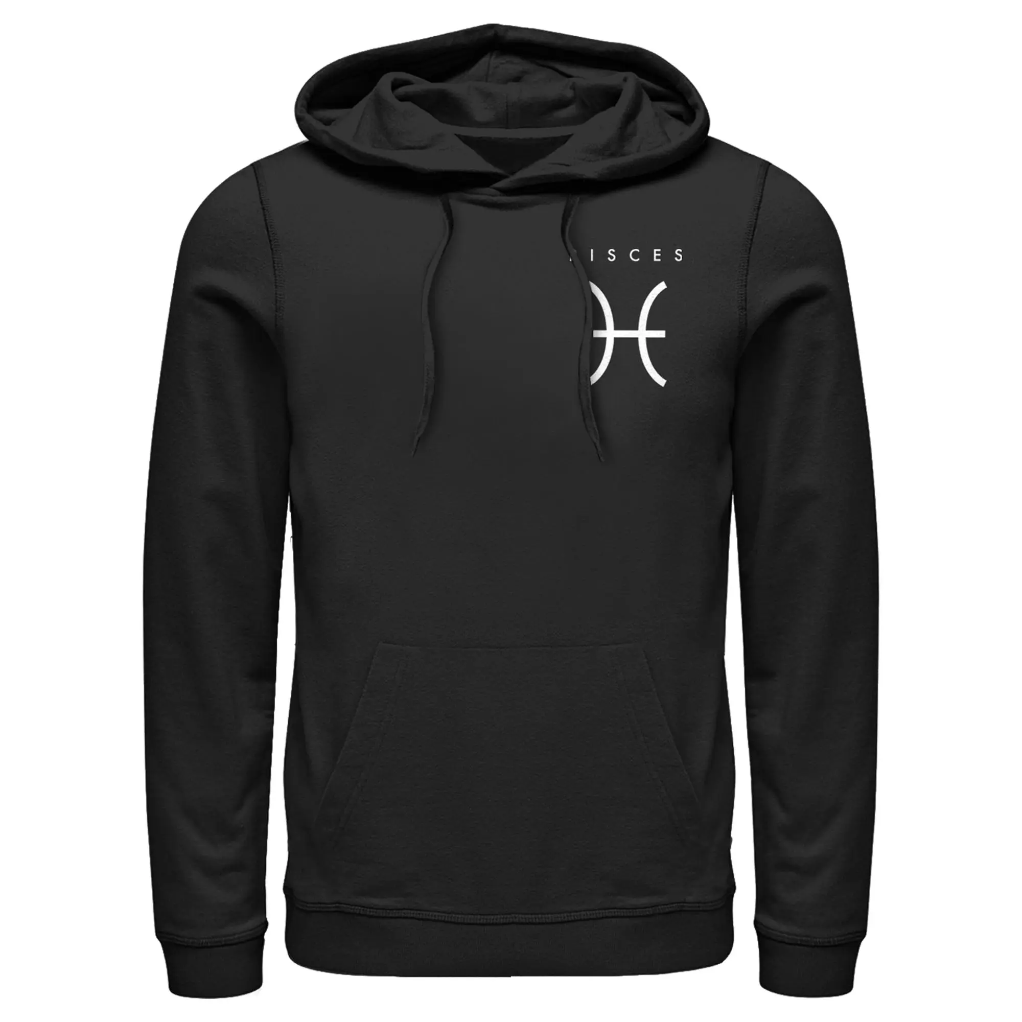 Lost Gods Men's Pisces Zodiac Logo Pullover Hoodie, Menswear Apparel Sweatshirt, Casual, Comfy