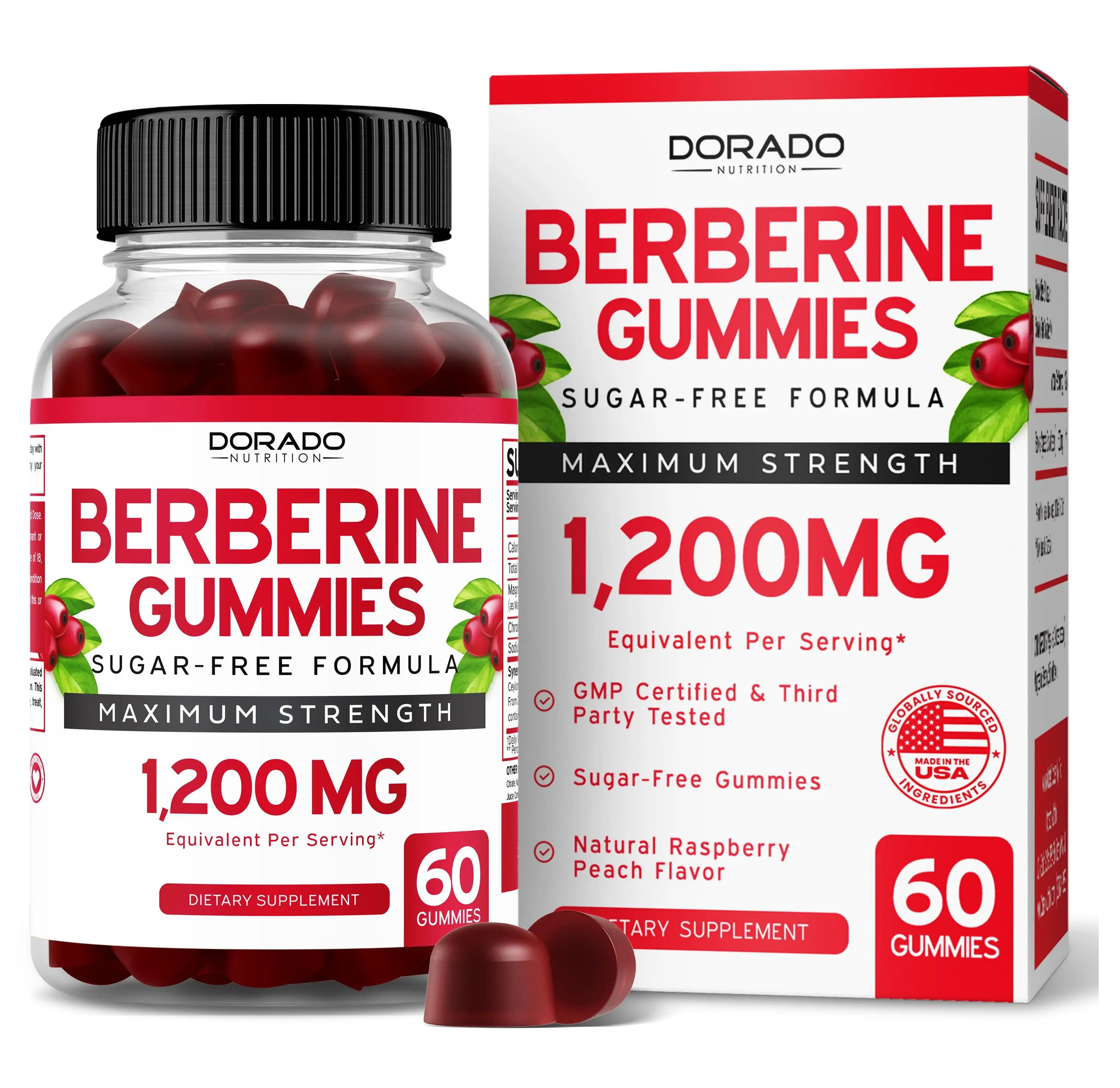 Berberine Gummies with Ceylon Cinnamon (1,200mg) 60 gummies - Healthcare Supplement