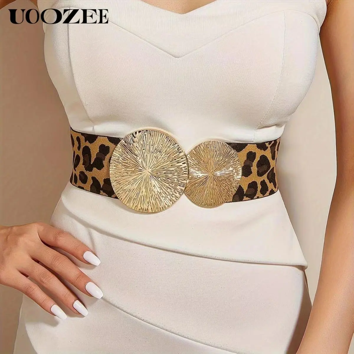 Fashionable European and American style belt for women to decorate coats and dresses, belts to tighten waist, elastic waistband for suits, wide Waist width 2.35inch, length 27inch, suitable for waist circumference 27~31.5inch Modern