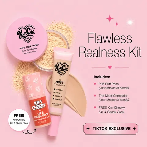 [TikTok Exclusive] Flawless Realness Kit - Puff Puff Pass, The Most Concealer, Kim Cheeky
