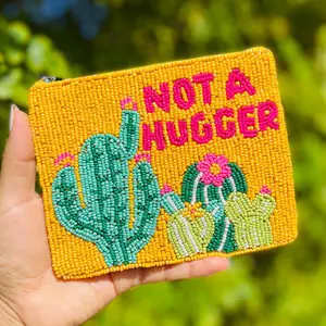 Not A Hugger Beaded Coin Purse