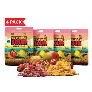 Final Boss Sour - Level 2 Sour Strawberry & Mango – 4-Pack Real Fruit Sour Snack (3.5oz Pouches) Final Boss Sour - Level 2 Sour Strawberry & Mango – 4-Pack Real Fruit Sour Snack (3.5oz Pouches)