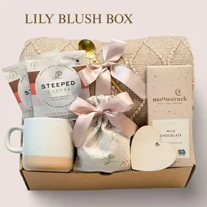 NEW Birthday Gift Box with Large Comfort Fuzzy Blanket, Happy Birthday Gift Box for Her Mom Best friend Sister Auntie ,Tea Mug Set Gift Present