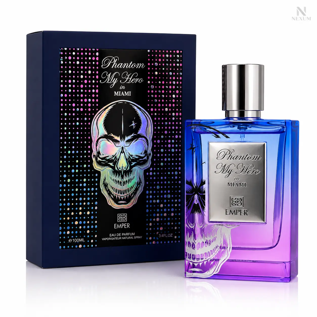 Phantom My Hero in Miami by Emper for Men Eau De Parfum 100ML + 20ML Travel Spray Gift Set | Long Lasting Masculine Fragrance
