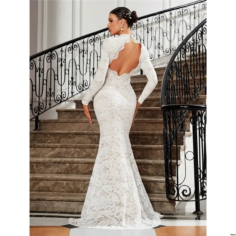 Long sleeve wedding dress glasgow - TikTok Shop