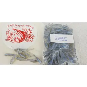 Cam's 2"(HOLOGRAM FLAKE)  Stinger Shad 100pc MONKEY MILK Crappie Soft Jigs [A Cam's Exclusive]