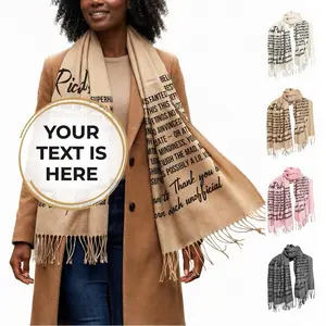 Personalized Custom Scarf with Name Photo or Message Soft Luxury Printed Perfect Gift for Women Men Birthday Anniversary Wedding Valentine’s Day Mother’s Day Christmas