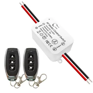 Wireless DC Motor Remote Control Switch, DC 12V-80V 5A Relay Receiver Controller with 2 Transmitters, Radio Control Motor Move Forward and Reverse