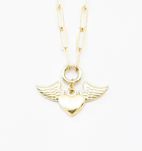 Angel Heart Charm Necklace