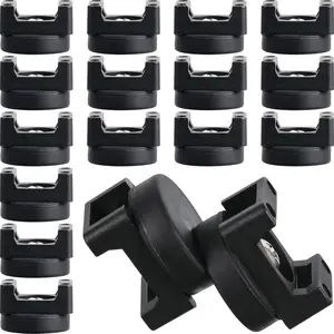 15 Pieces Magnetic Cable Clips Zip Tie Mount Base Black Magnetic Wire Holder Multipurpose Cable Ties Management Base Electrical Supplies for Wire(Classic)