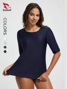 BALEAF Rash Guard for Women Quick Dry Swim Shirts Sun Protection Swimsuits Top Lightweight Short Sleeve UPF50+ Surfing Sun Shirts
