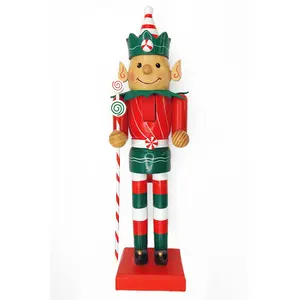 Wooden Nutcracker Holiday Elf Wizardi F07M6-7
