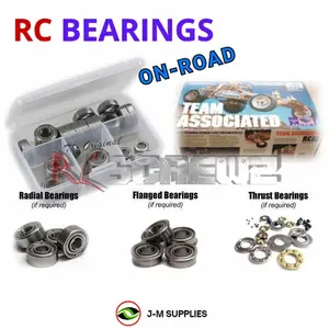 RCScrewZ Metal Shielded Bearing Kit ass017b for Team Associated RC10 Classic / Original / Team Car Graphite 1/10 Electric 2WD Off-Road Buggy (#6007, #6035, #6036) | RCX