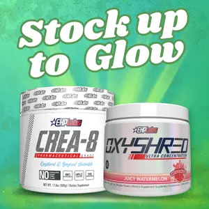 EHPlabs OxyShred 33 Serve Pre Workout and Creatine Monohydrate Stack | Performance and Strength Support Stack | Pre Workout Powder with Pure Creatine to Support Energy Production, Power Output and Training Performance