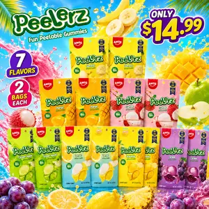 AMOS Peelerz Peelable Gummies Variety Pack, 14 Bags, 7 Fruit Flavors, 2 Bags Each, Fun Viral Peelable Candy for Sharing-3