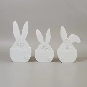 Resin Silicone Mold Long Eared Bunny Figurine, Durable Reusable Craft Casting, DIY Enthusiasts, Egg Shell Hidden Rabbit Statue, S2380/70g