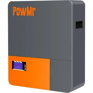 PowMr 48V 100Ah LiFePO4 Lithium Battery, Wall Mounted Lithium Battery with LCD Monitor Built-in 100A BMS, Max. 5120W Power, 6000+ Life Cycles Support up to 16 Parallel, for Off-Grid Solar Home System, RV, etc
