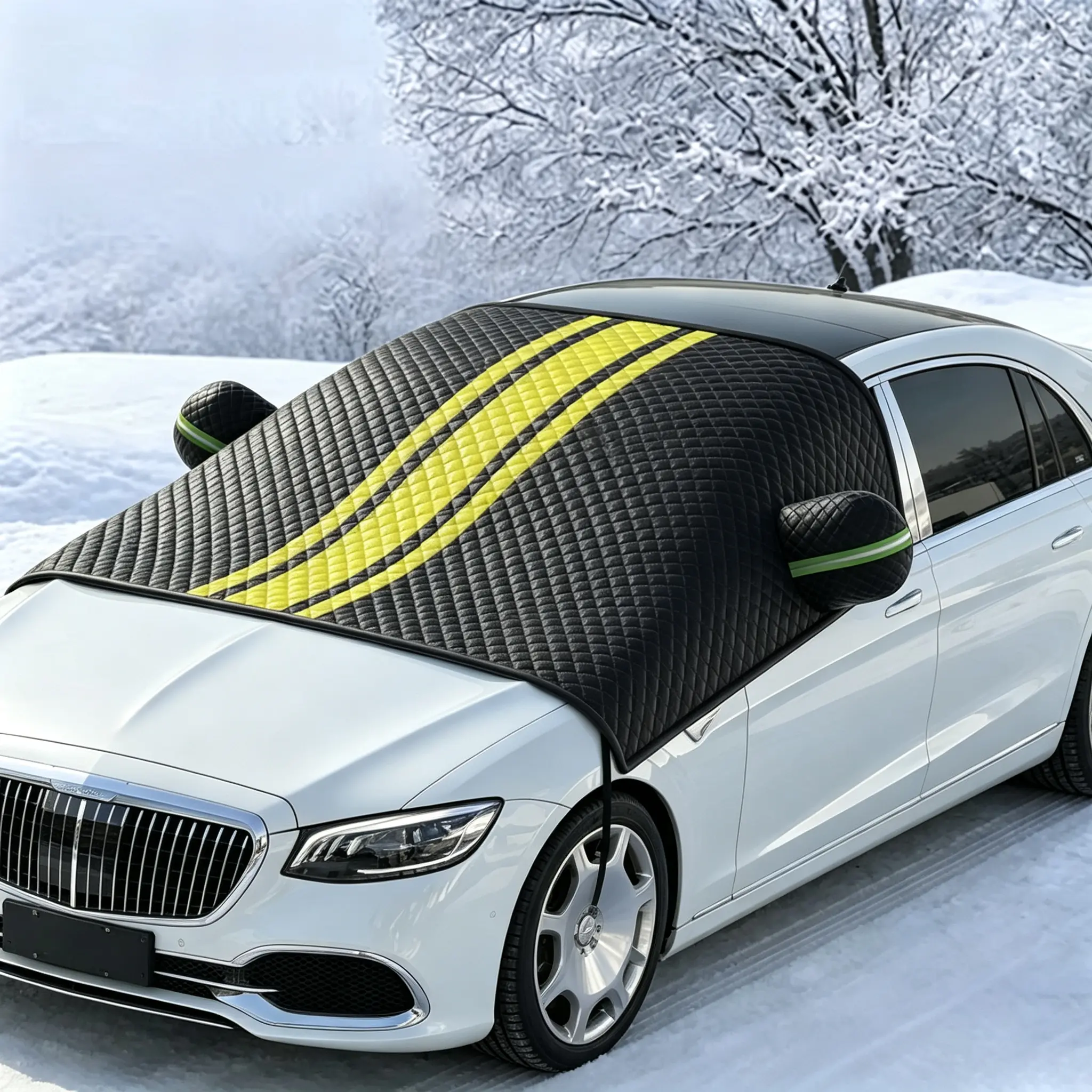 Car Windshield Protector Cover, Waterproof for Snow lceFrost Dust Rain, All-Season Outdoor Wind Screen Shield forMost Vehicles