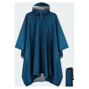 Hooded Rain Poncho for Adults Waterproof Lightweight Rain Coat for Men Women Reusable Rain Jacket for Emergency Outdoor
