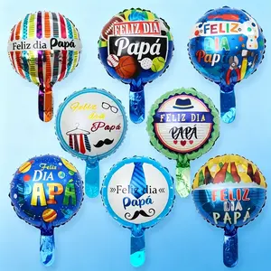 10pcs/18pcs Spanish Father's Day Aluminum Foil Balloons, Perfect for Family Parties, Restaurant Decor, Surprise Gifts, Festival Activities