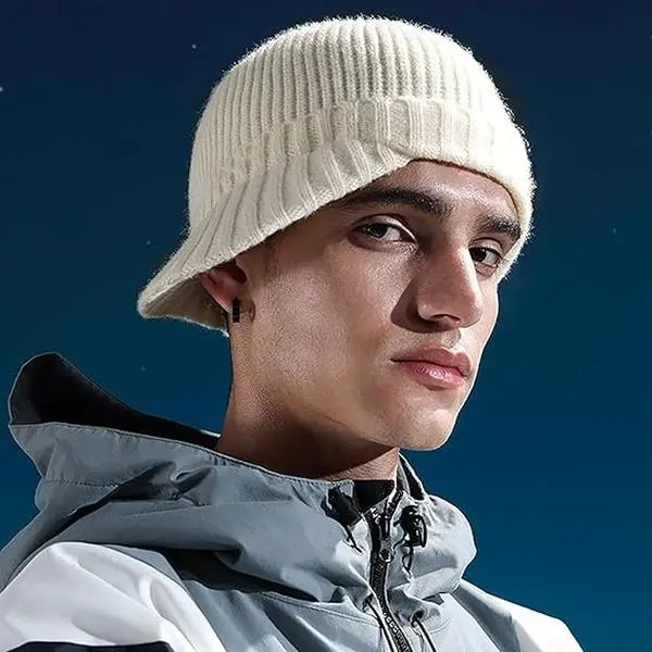 Fisherman Beanies for Men Women, Knit Cuff Trawler Beanie Cap, Winter Warm Daily Hat