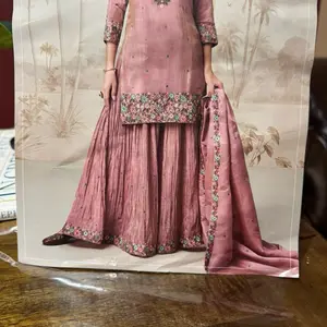 Beautiful Indian Stylish Organza Simmer Silk embroidered lehenga dress