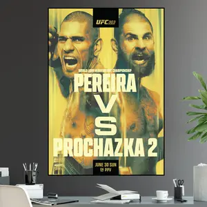 UFC 303 Sugar Alex Pereira vs Jiri Prochazka 2 Light Heavyweight Championship Title Brian Ortega Fight Poster Ultimate Fighting Greatest