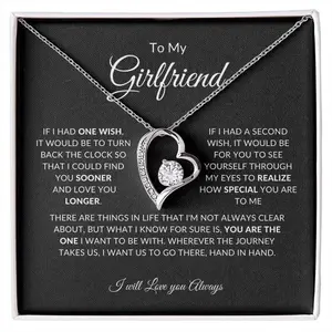 To My Girlfriend - Forever Love Necklace Necklace For Girlfriend, Promise Necklace For Her, Girlfriend Gift Ideas, Birthday Gift For Girlfriend, Gift For Girlfriend, Gift For My Girlfriend, Christmas Necklace For Girlfriend