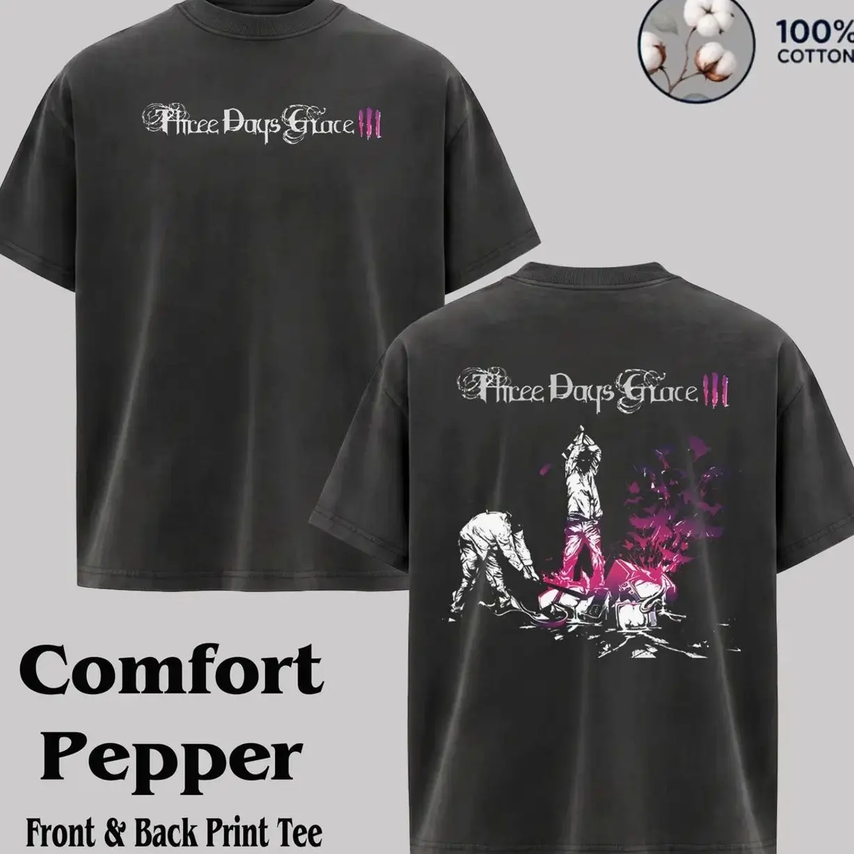 Three Days Grace Man's Vintage, alternative band merch, trending t-shirt, Hoodie, 90s graphic tee, vintage graphic tee, grunge aesthetic shirt, classic rock merch Menswear Streetwear Q0B