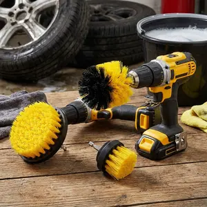 Electric Drill Brush Set 3-Piece, Power Scrubber Brushes, Home Car Cleaning Tool Accessories, Disc Brushes, 2/3.5/4/5 Inch Multi-Use Cleaner, Wheel HUB Brush Kit, Durable Power Scrubber, Powerful Cleaning Tool