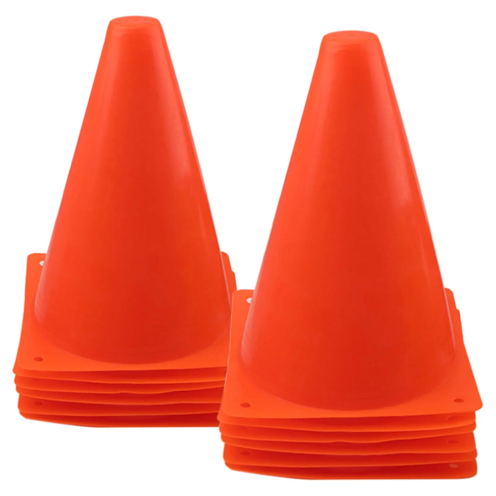 Collapsible Agility Cones, 24 Pack Multi-Color Plastic Markers for Sports Teams Training and Outdoor Games, 7.0" Tall, 0.10 lbs Each, Retractable, 7.0" Height, Set Pack, 4 Colors, 24 Pack