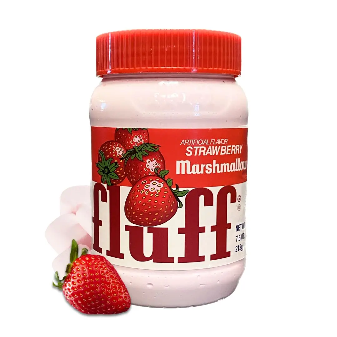Fluff Marshmallow Fluff Spread, Delicious Strawberry Flavor, 7.5oz Baking Topping
