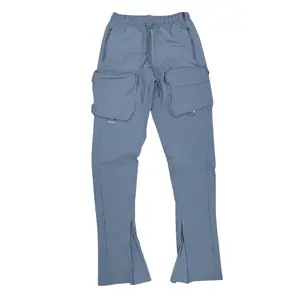 Motive - Stacked Nylon Pants - Steel Blue - MT265