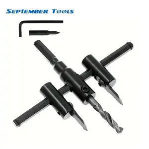 1count Adjustable Circle Hole Cutter Wood Drywall Drill Bit Saw Round Cutting Blade Power Tool