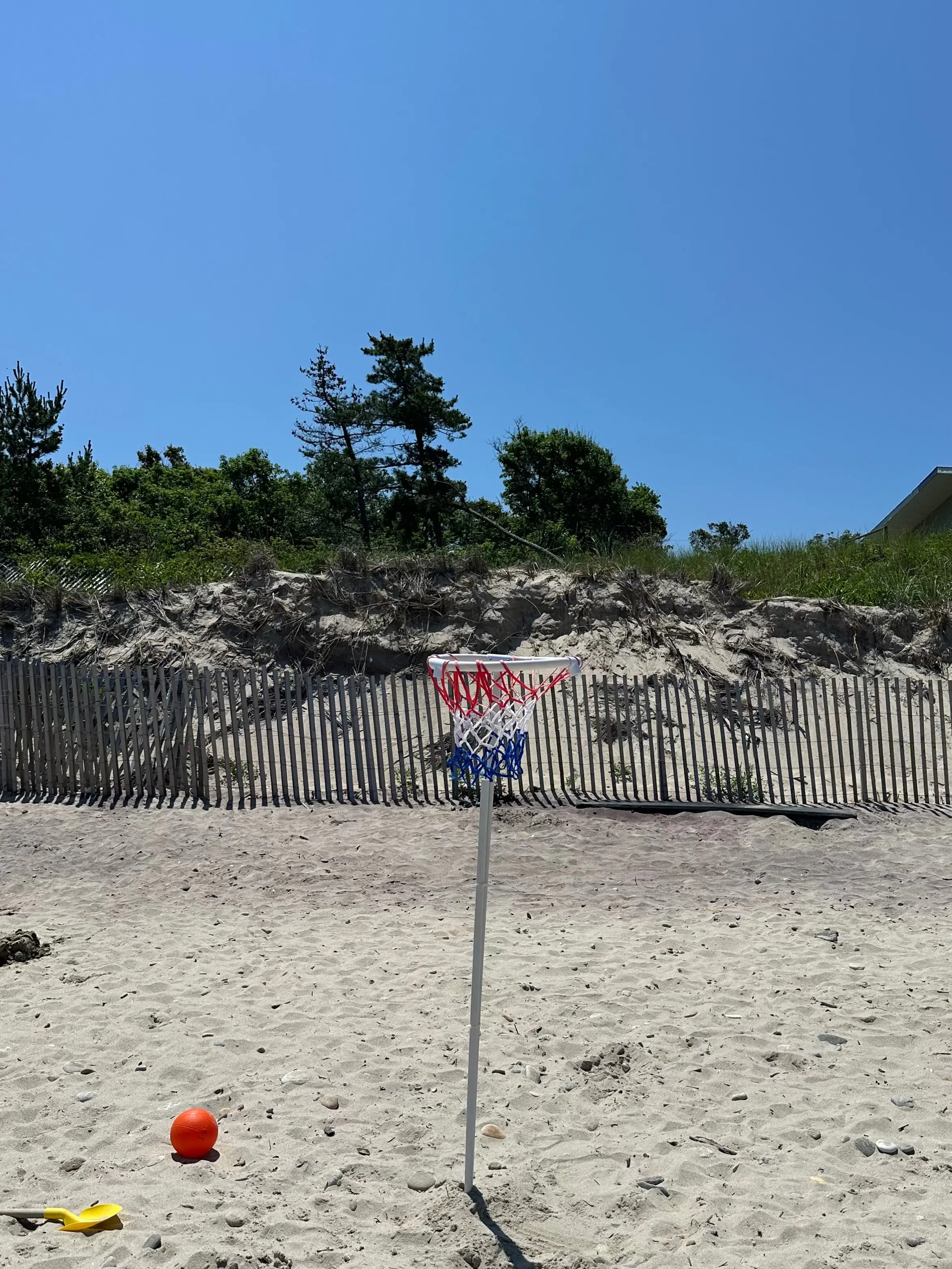 Custom made beach basketball hoop