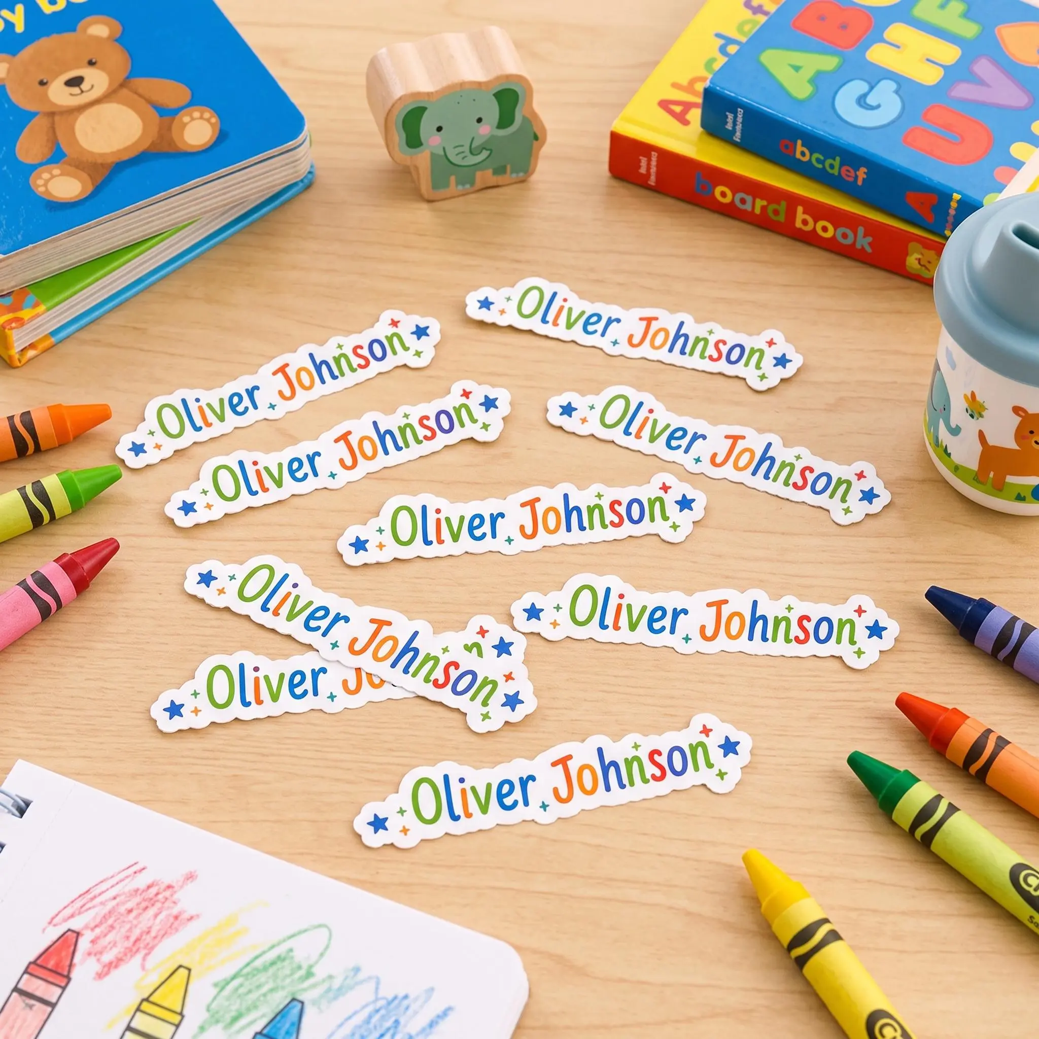 1 Personalized Kids Name Sticker, Waterproof Name Label, Back to School, Custom School Supply & Daycare Label