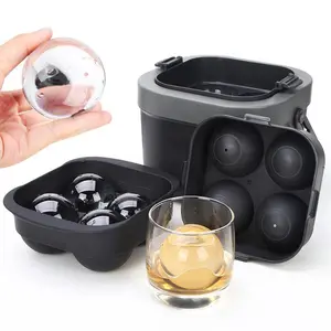 FEPITO Perfect Clear Ice Ball Maker | 2-Inch Large Ice Balls for Whiskey & Cocktails, Slow Melt, Ideal for Home Bars & Parties, Perfect Gift for Men Silicone Utensils Traditional Drink, gift